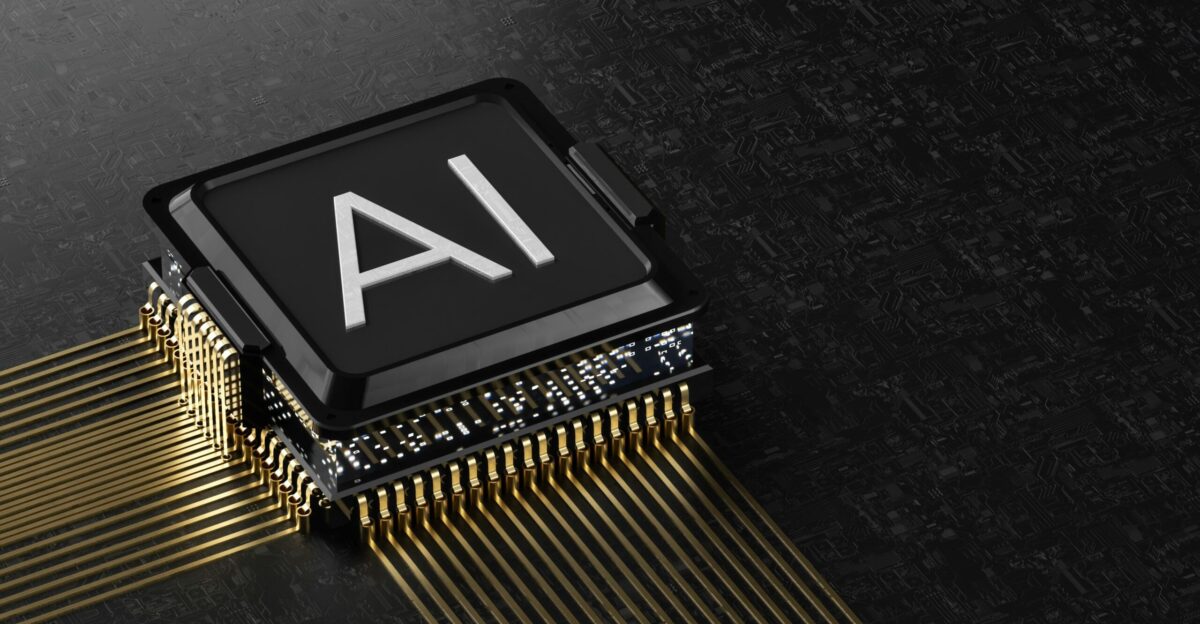 A computer chip with the letter ia printed on it