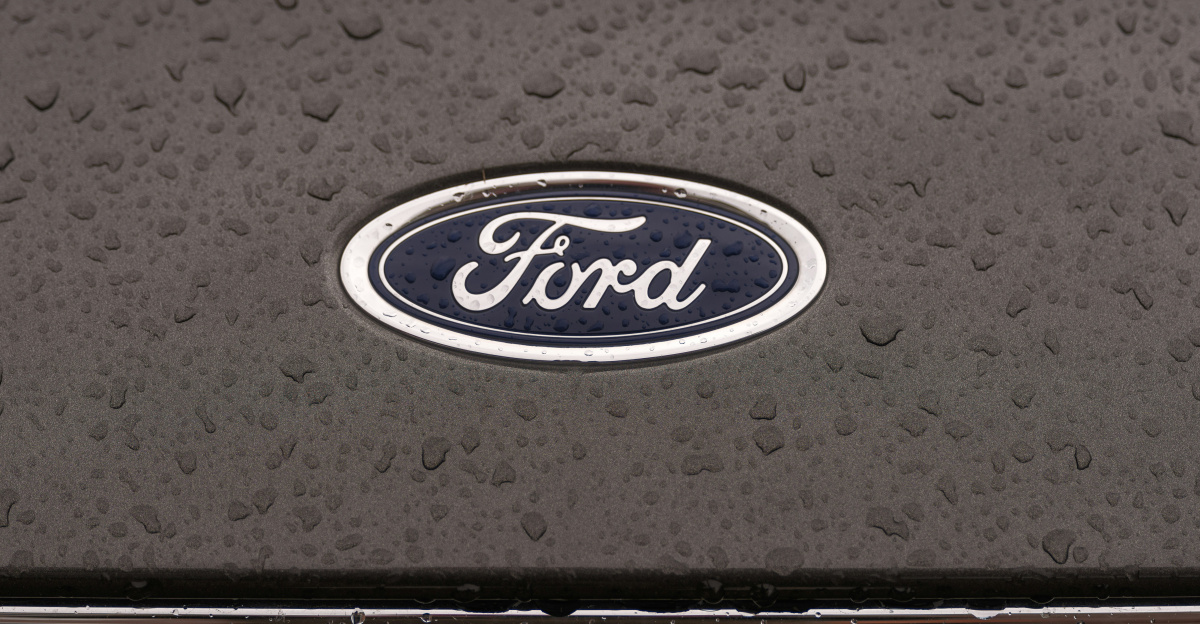 A close up of the front grille of a ford vehicle