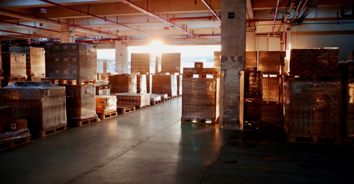 Warehouse storage filled with pallets of goods