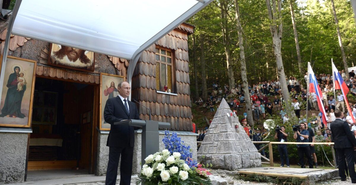 Putin s speech at the memorial ceremony marking the 100th anniversary of the Russian chapel near the Vr i Pass in memory of Russian soldiers who died there during the First World War