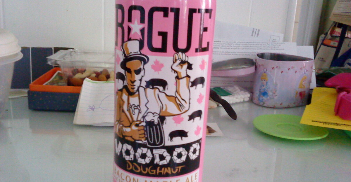 Bottle of craft beer flavored