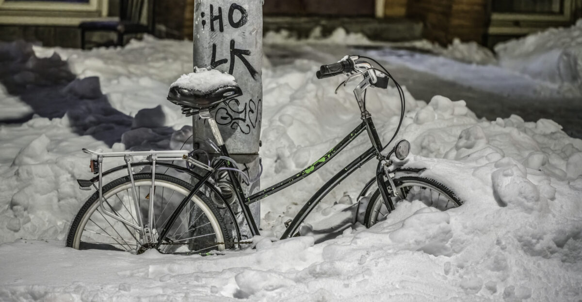 Saint Sacrement Quebec city in winter after a snow storm