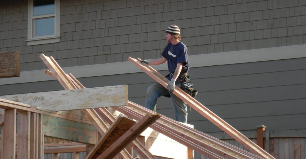 Homebuilders working in the 1800 block of Spruce Street Squire Park Seattle Washington