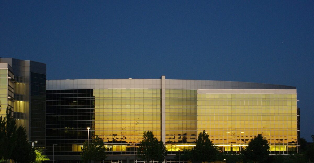 South tower at the w Hillsboro Oregon Synopsys campus Building now leased by Salesforce com