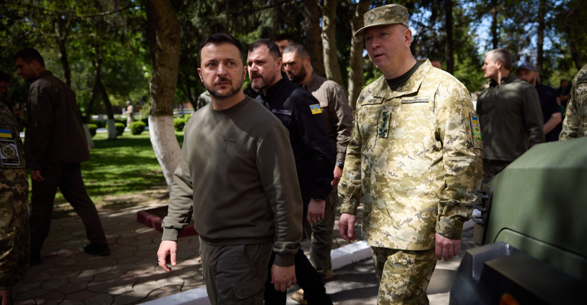 During his working visit to the Khmelnytskyi region the Head of State met with border guards and presented them with awards Volodymyr Zelenskyy congratulated them upon the Day of the State Border Guard Service marked in Ukraine this week and thanked them for protecting our borders and for their strength shown in the battles against the Russian occupiers I thank each unit each soldier and commander of the State Border Guard Service of Ukraine for being a solid support for our country This is exactly how it should remain in the future we all expect you to demonstrate at least the same level of professionalism and ability to enhance the Ukrainian experience of resilience and gaining victories in battles against the occupier the President emphasized The participants honored the memory of the fallen defenders of Ukraine with a minute of silence The Head of State presented two servicemen with the Orders of the Golden Star and the titles of Hero of Ukraine Lieutenant Colonel Dmytro Oleksiuk He has participated in the war since 2014 Since the beginning of the full-scale Russian invasion he independently organized and conducted combat training for the personnel He evacuated 34 killed and 105 heavily wounded brothers-in-arms from the battlefield despite the intense fire of the Russian occupiers landmines and persistent operation of attack drones Master Sergeant Oleh Pryshnevskyi He has been serving in the State Border Guard Service of Ukraine for almost 30 years In January 2024 at the Avdiivka direction he ordered his subordinates to take their wounded brothers-in-arms to the shelter and he personally covered their retreat with machine gun fire and continued to eliminate the Russian occupiers Additionally two border guards received the Presidential Cross of Military Merit decorations Colonel Andriy Bizhyk His personnel bravely defended the area of Vodyane Vuhledar Novomykhailivka Avdiivka and Krasnohorivka The units under his command liquidated 43 armored vehicles about 300 occupiers and a Russian Su-25 Staff Sergeant Dmytro Shvets He repelled enemy attacks in the Donetsk region During one of his combat missions he was wounded but despite this he helped his wounded brothers-in-arms and evacuated them to a shelter The President also awarded six more servicemen with the Orders of Bohdan Khmelnytsky III class and another nine with the Orders For Courage III class The Honorary Insignia of the President of Ukraine For Courage and Valor was awarded to three units The 15th Mobile Border Guard Detachment the 7th Carpathian Border Guard Detachment and the Intelligence Directorate of the State Border Guard Service of Ukraine