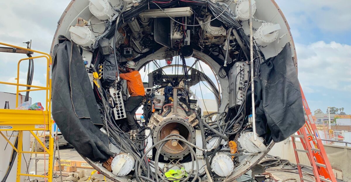 The hydraulic rams along the rim are to push against the concrete tube constructed on the go so the drill face on the other side pushes into the rock Yet another autonomous EV Boring is a great example of the disruptive playbook we look for - the four largest tunnel construction companies in the U S were founded in the 1800s Like the automotive and aerospace sectors they haven t faced a disruptive new entrant in their management s collective lifetime Construction is one of the industries we are focusing on at Future Ventures