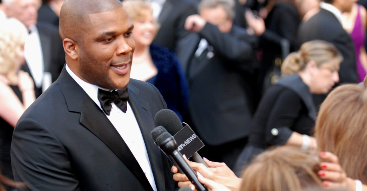 Tyler Perry mixes it up with media on the red carpet at the 82nd Academy Awards March 7 2010 in Hollywood