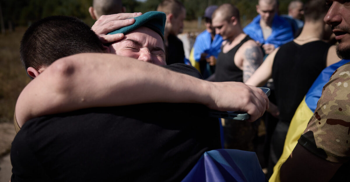 The new prisoner exchange on Sep 14 took place under the formula 103 for 103 Among those rescued were servicemen from the Armed Forces of Ukraine the National Guard border guards and police officers-defenders of Kyiv Donetsk Mariupol Azovstal as well as Luhansk Zaporizhzhia and Kharkiv regions