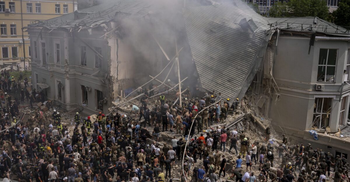 Russia strikes children s hospital in Kyiv other sites across