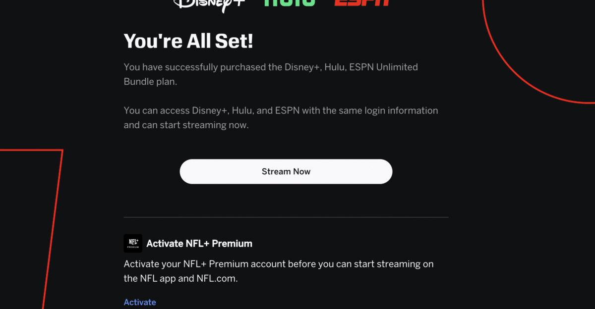 I Just Purchased NFL Premium With ESPN Unlimited How Do I