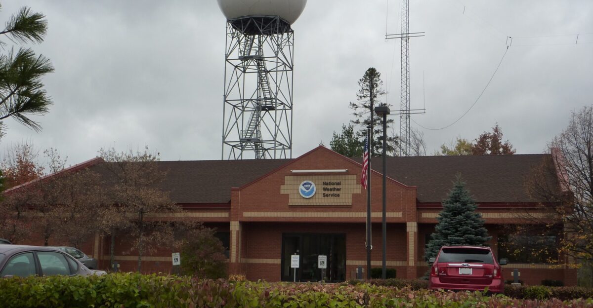 US National Weather Service Marquette office and radar in Negaunee Township Michigan