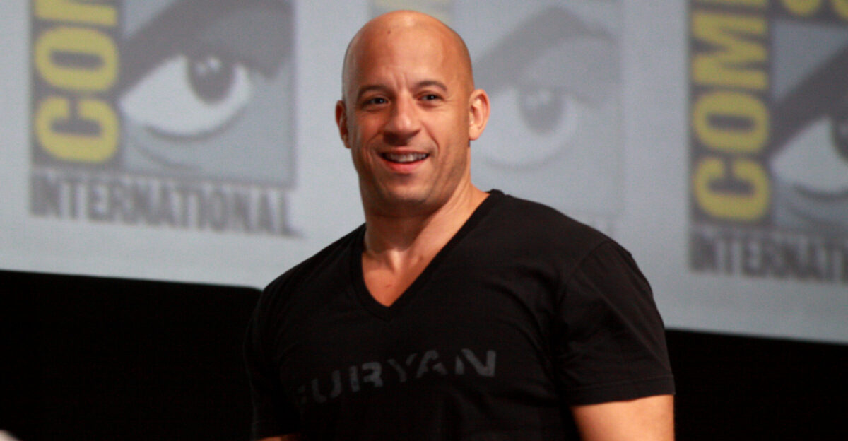 Vin Diesel speaking at the 2013 San Diego Comic Con International for Riddick at the San Diego Convention Center in San Diego California Please attribute to Gage Skidmore if used elsewhere