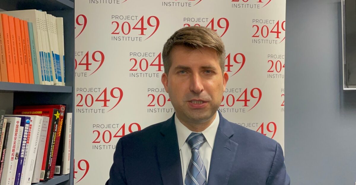 Ian Easton Senior Director of Project 2049 Institute accepted an interview by Voice of America Photo by Tina Chung Voice of America on November 30 2022