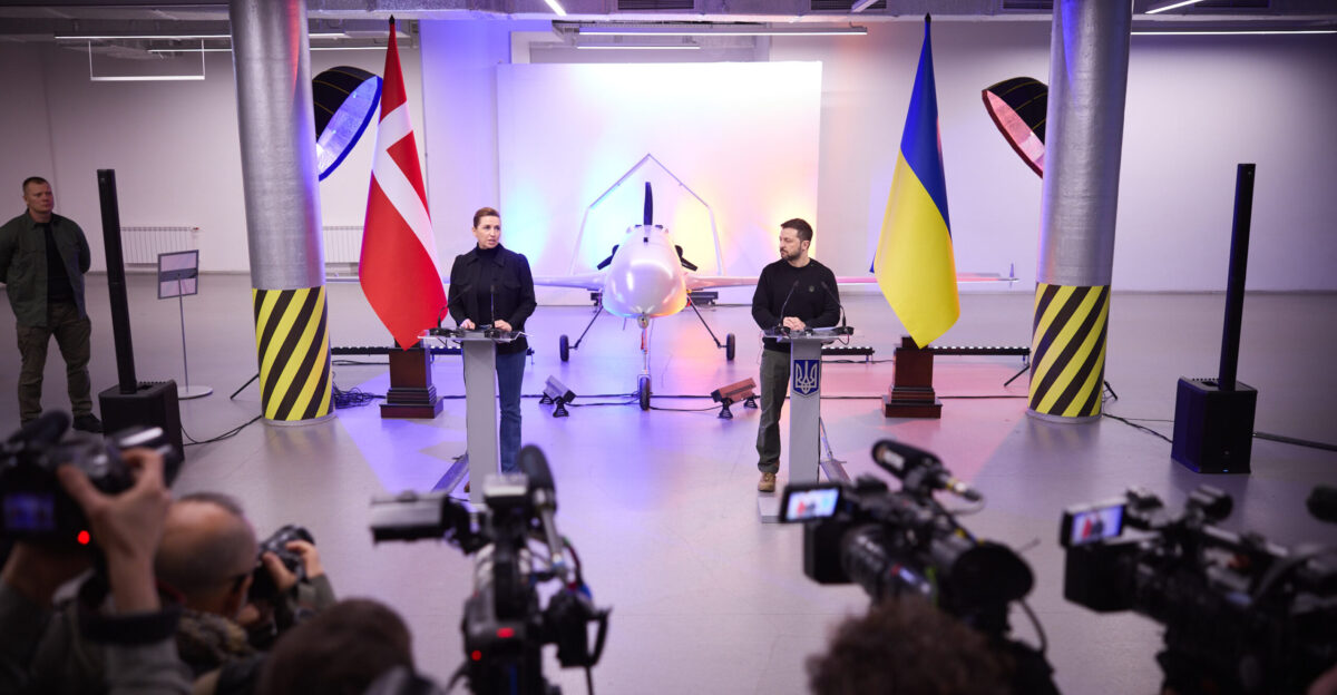 President of Ukraine Volodymyr Zelenskyy and Prime Minister of Denmark Mette Frederiksen met with Ukrainian manufacturers of long-range drones and the warriors who use them The leaders were briefed on the technical characteristics of these means of destruction as well as the specifics of their use In particular during the inspection Volodymyr Zelenskyy and Mette Frederiksen were shown long-range drones which are procured according to the Danish model funds are provided for contracts already concluded between the State Enterprise Defense Procurement Agency and manufacturers Denmark is a friend we can truly rely on Together we are defending the lives of Ukrainians Together we are producing weapons for Ukraine And together we are working on recovery from the destruction caused by this war the Head of State emphasized The President noted that all Nordic countries have already joined the model initiated by Ukraine and Denmark More than a billion dollars have been invested by partners into our industries Drones missiles artillery - the scale is impressive he added Mette Frederiksen stated that investment in Ukraine s defense industry is absolutely needed to counter brutal Russian aggression For me it is important that our own industry can come to Ukraine learn from your experience Learn from your ability to expand and develop your production lines You are speeding up and scaling up - it is important for Ukraine But today it is important for all of us the Prime Minister stressed Volodymyr Zelenskyy also presented state awards to military and civilian personnel who have made significant contributions to the development of Ukraine s defense industry and the creation of high-tech products under martial law