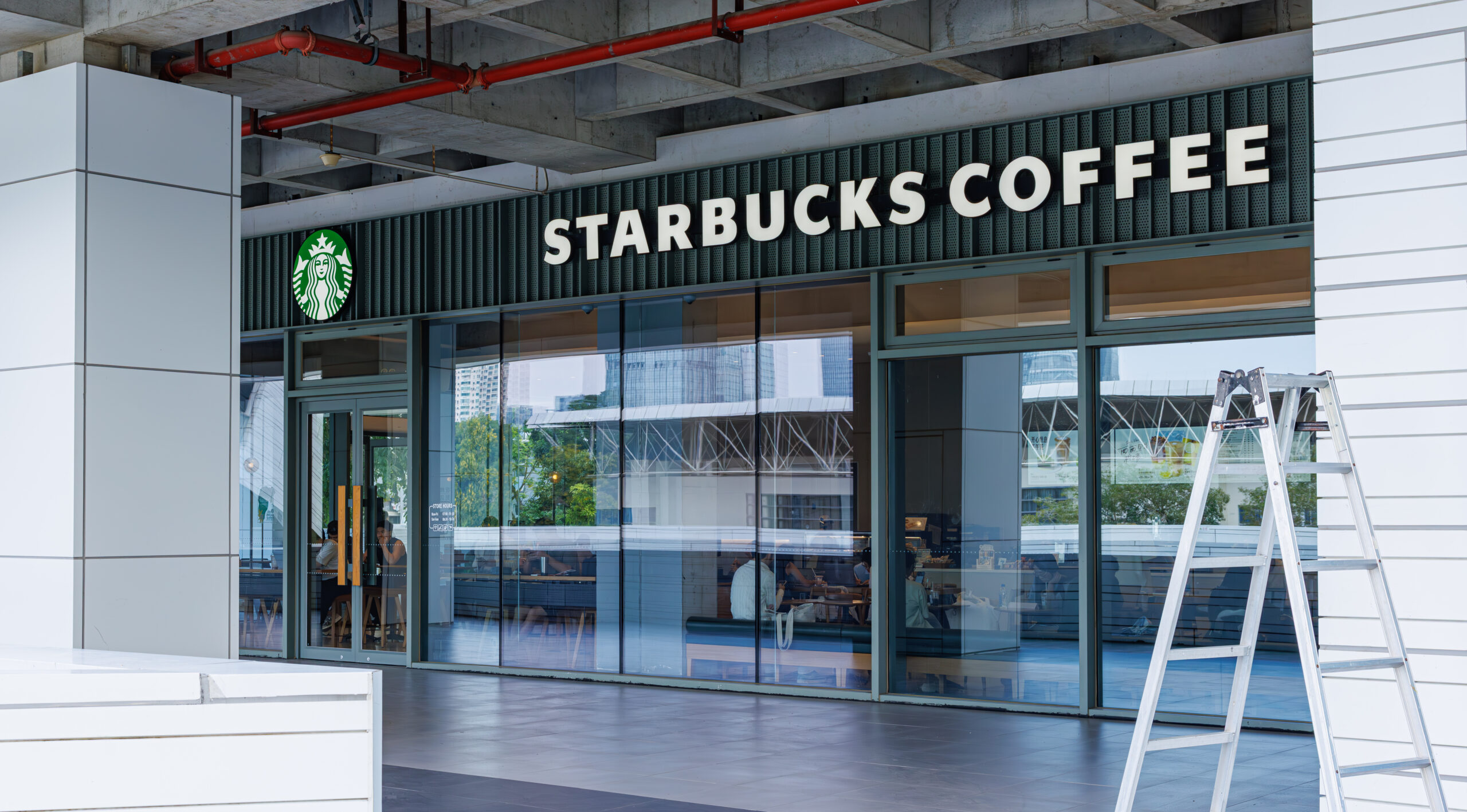 A STARBUCKS COFFEE STORE IN SHENZHEN UNIVERSITY