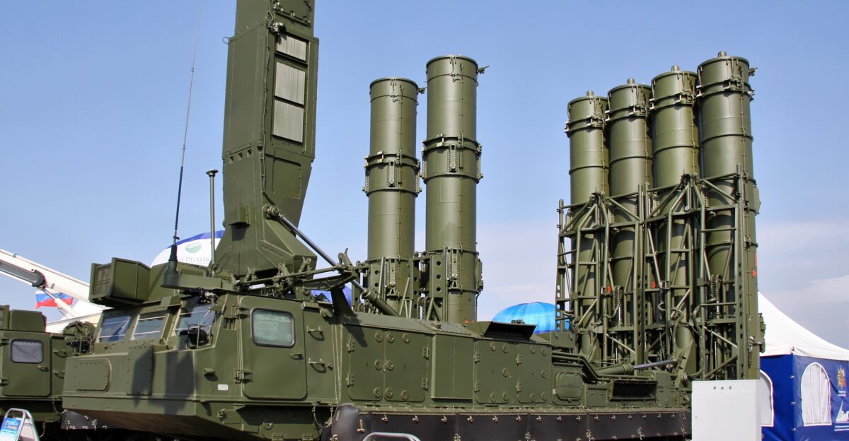 A83ME launcher from the S-300VM Antey-2500 missile system