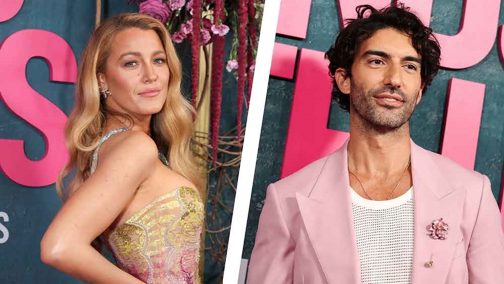 Actress Blake Lively left and director Justin Baldoni right during the New York premiere of the film It Ends with Us