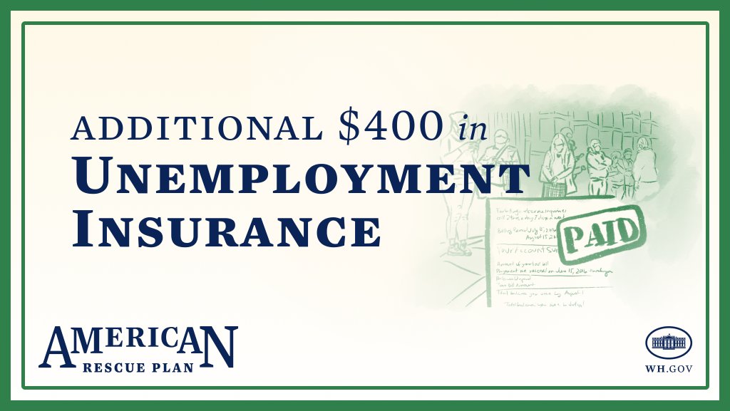 Across the country millions of Americans are out of work through no fault of their own The American Rescue Plan will help them get through these crises by providing an additional 400 a week