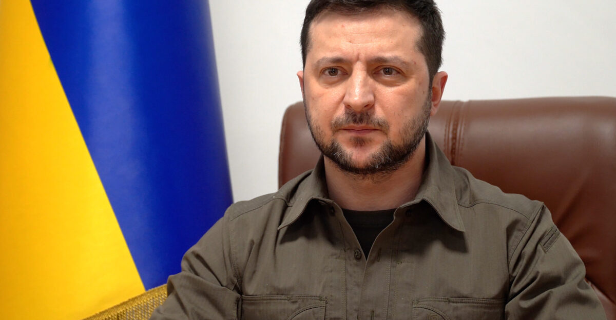 President of Ukraine Volodymyr Zelenskyy addresses the Bundestag during the Russo-Ukrainian War