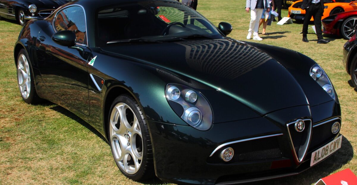 A 2009 Alfa Romeo 8C Competizione taken at London Concours 2023