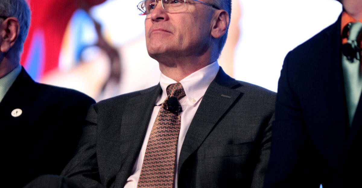 Andrew Puzder speaking at an event in Las Vegas Nevada