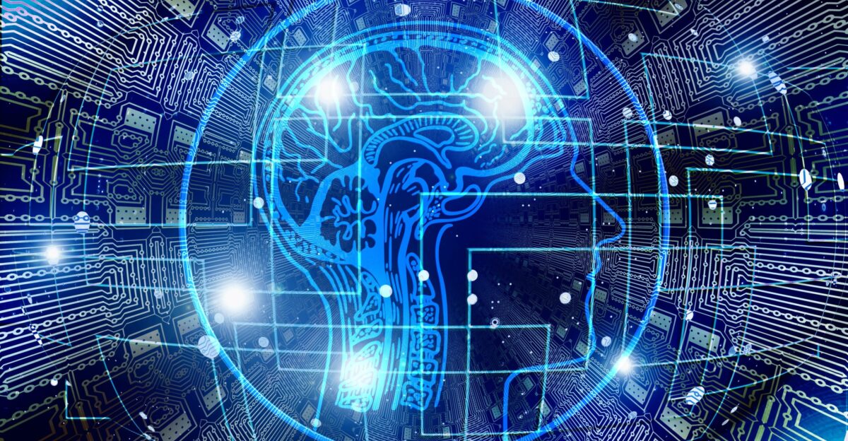 La imagen recrea un cerebro bajo el control de la inteligencia artificial