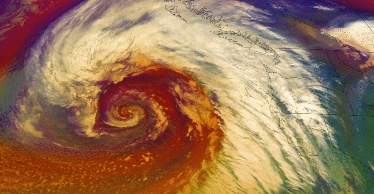 A powerful atmospheric river arrives in the Pacific Northwest.
