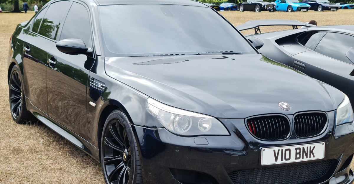 A BMW M5 taken at Salon Prive 2022.