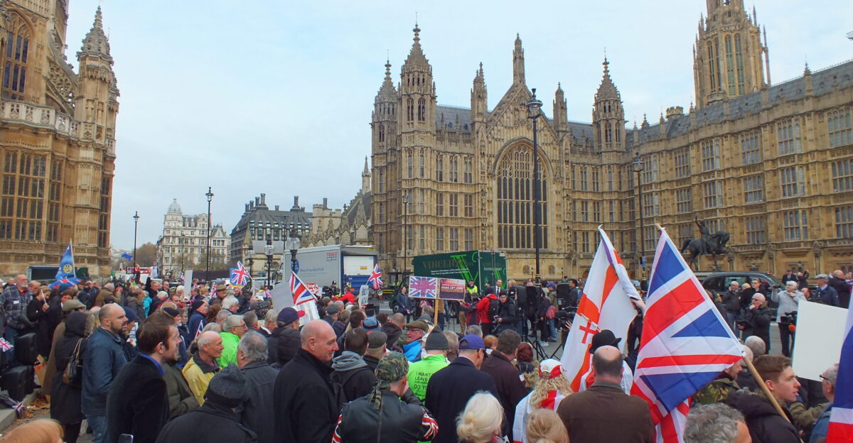 File Brexit Campaigners out side Parliament November 2016 jpg