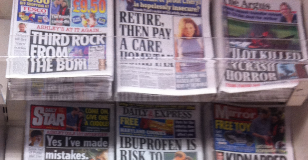 "The News of the World" scandal explodes at UK press.