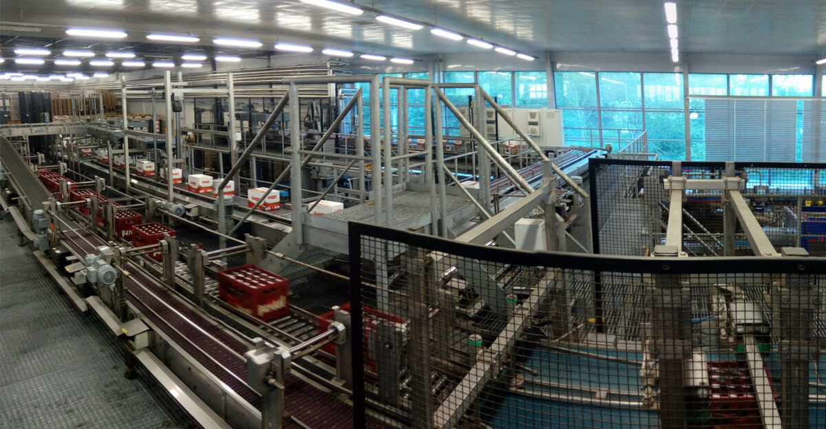 Filling line in Bud jovick Budvar a brewery in esk Bud jovice South Bohemian Region Czechia