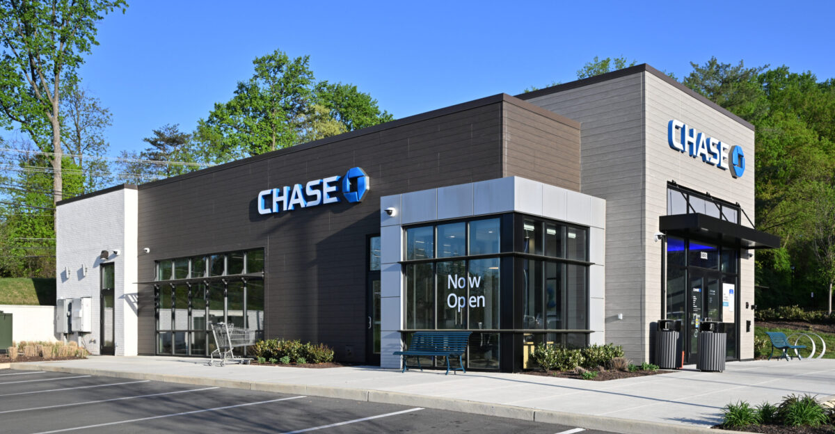 The standalone Chase bank at Cabin John Village Shopping Center 11331 Seven Locks Road Potomac Maryland 20854