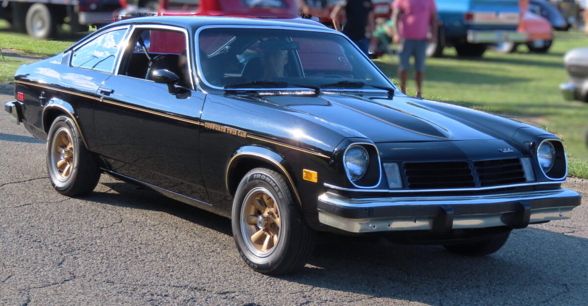 Chevrolet Vega Cosworth photographed at the June 24th 2024 Cruisin the River Lowellville car show in Lowellville Ohio
