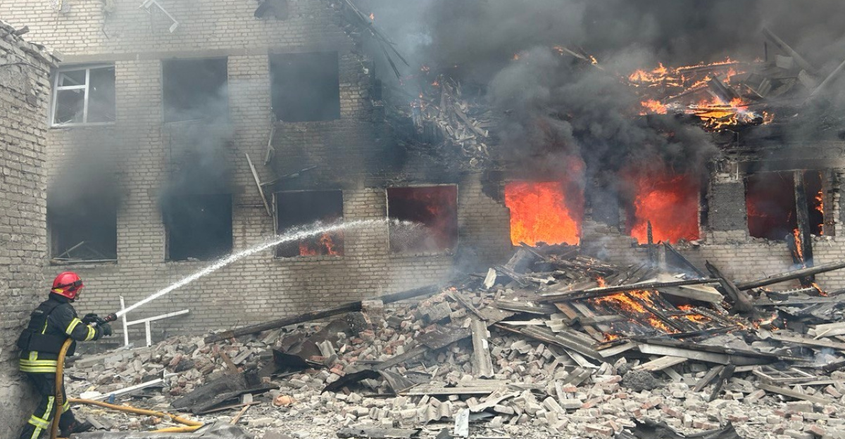 Destructions in <a href="https://en.wikipedia.org/wiki/Lyman,_Ukraine" class="extiw" title="en:Lyman, Ukraine">Lyman</a> city (Donetsk region of Ukraine) after Russian shelling on 27 May 2024.