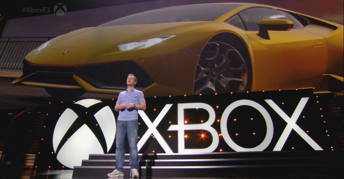 Ralph Fulton presents Forza Horizon 2 during the Xbox Media Briefing at the 2014 Electronic Entertainment Expo held in Los Angeles California