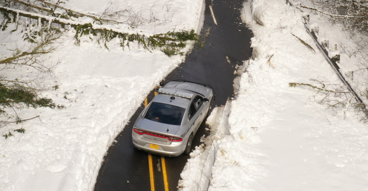 Oregon Department of Transportation Hazards After a Storm