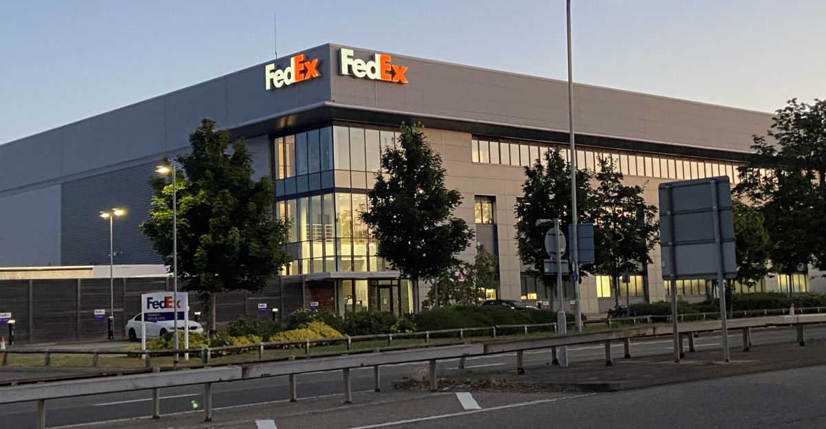 FedEx centre on the A30 near Heathrow Airport, London