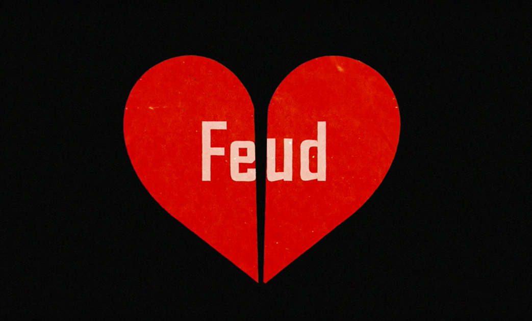 Title card from the opening titles of the FX drama series Feud Bette and Joan