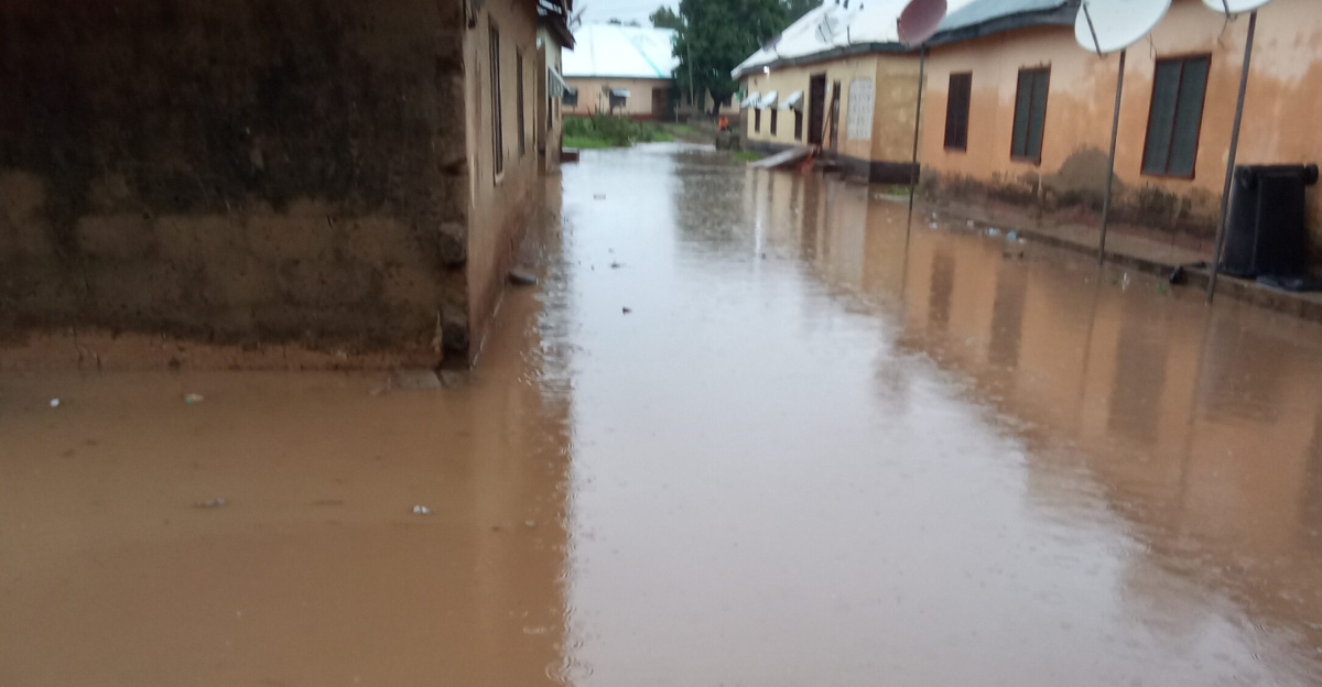 Flood in Asawaba Tamale Ghana when it rains because of nature of their land