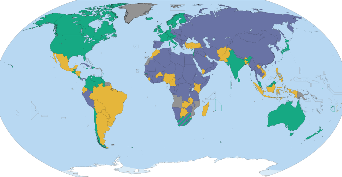 Freedom House s pilot edition of its Freedom in the World report released in 1973 covering the year 1972 Free Partly Free Not Free Not Covered Note For 1972 Freedom House rated South Africa for whites and blacks separately whites rated free and blacks rated not free