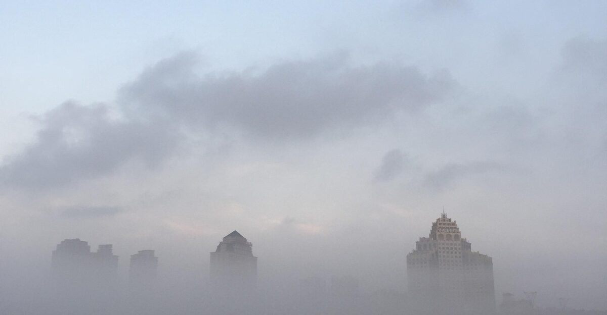 heavy fog early morning tall building heavy fog heavy fog heavy fog heavy fog heavy fog