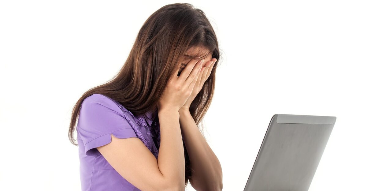 young woman computer notebook white background emotions people work fatigue computer computer computer computer work work fatigue fatigue fatigue fatigue fatigue