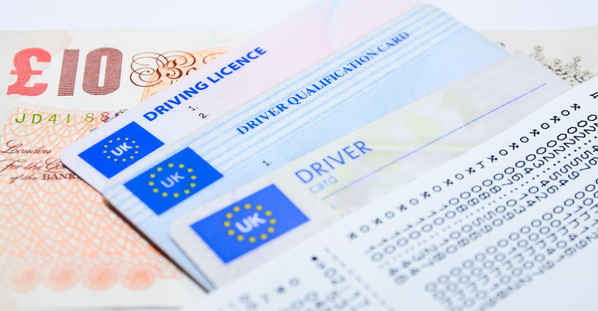 digital print, truck driver, kilometers, printed, driving record, driver's rest, tacho, tachograph, driving time, working time, driving time printout, driver card, driver's certificate, 10 pounds banknote, driving license, driving license, driving license, driving license, driving license, driving license