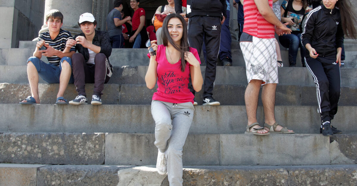 Armenian youth Young Armenians Garni Kotayk Province Armenia