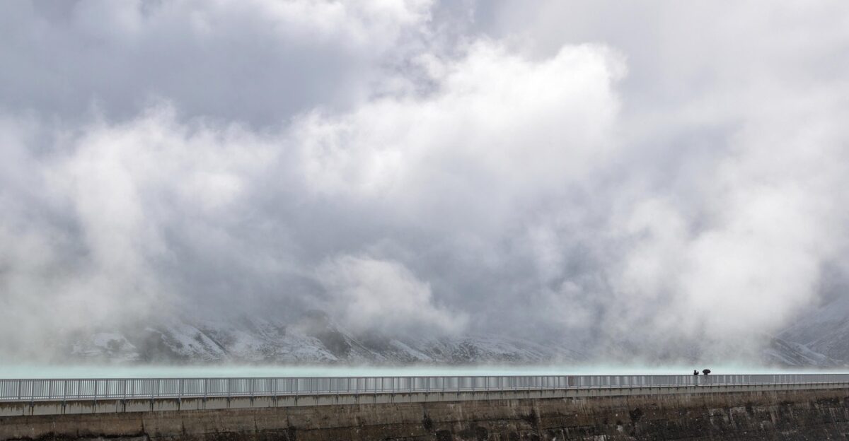 lake dam wall clouds fog snow dam mountain landscape landscape water nature scenic austria bielerh he fog fog fog fog fog dam dam