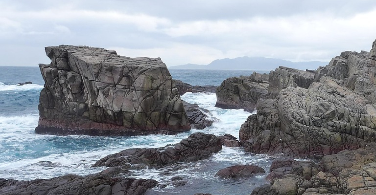 rocky shore, landscape, taiwan, trip, pacific, asia