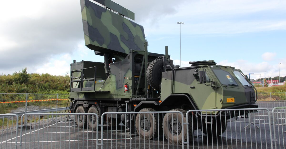Ground Master 403 KEVA2010 radar carried by Sisu E13TP on display at Comprehensive security exhibition 2015 in Tampere