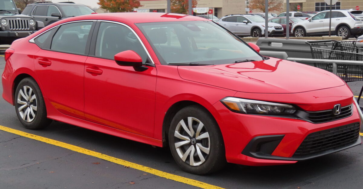Honda Civic LX Sedan photographed in New Castle Pennsylvania Finished in Rallye Red The LX trim will no longer be available in the United States after the 2022 model year sadly