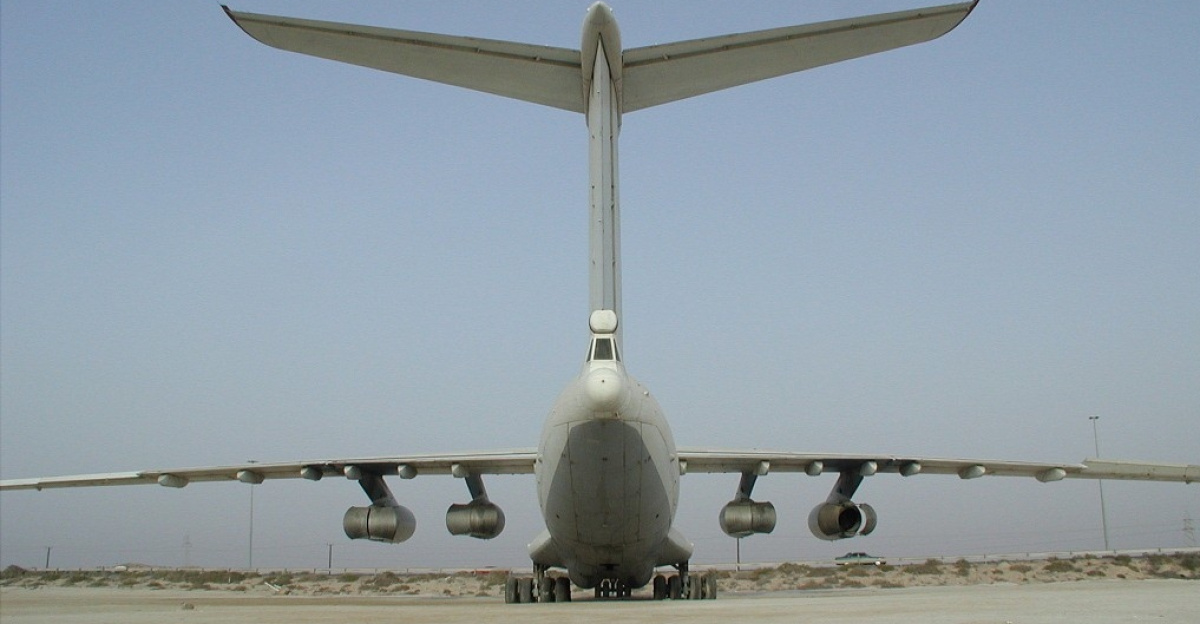 This is a retired IL-76 that was flown to Umm Al Quwain Aviation Club and landed here on a sand runway for the last time. Former registrations: CCCP-86715, RA-86715, EL-RDT, 3D-RTT.
