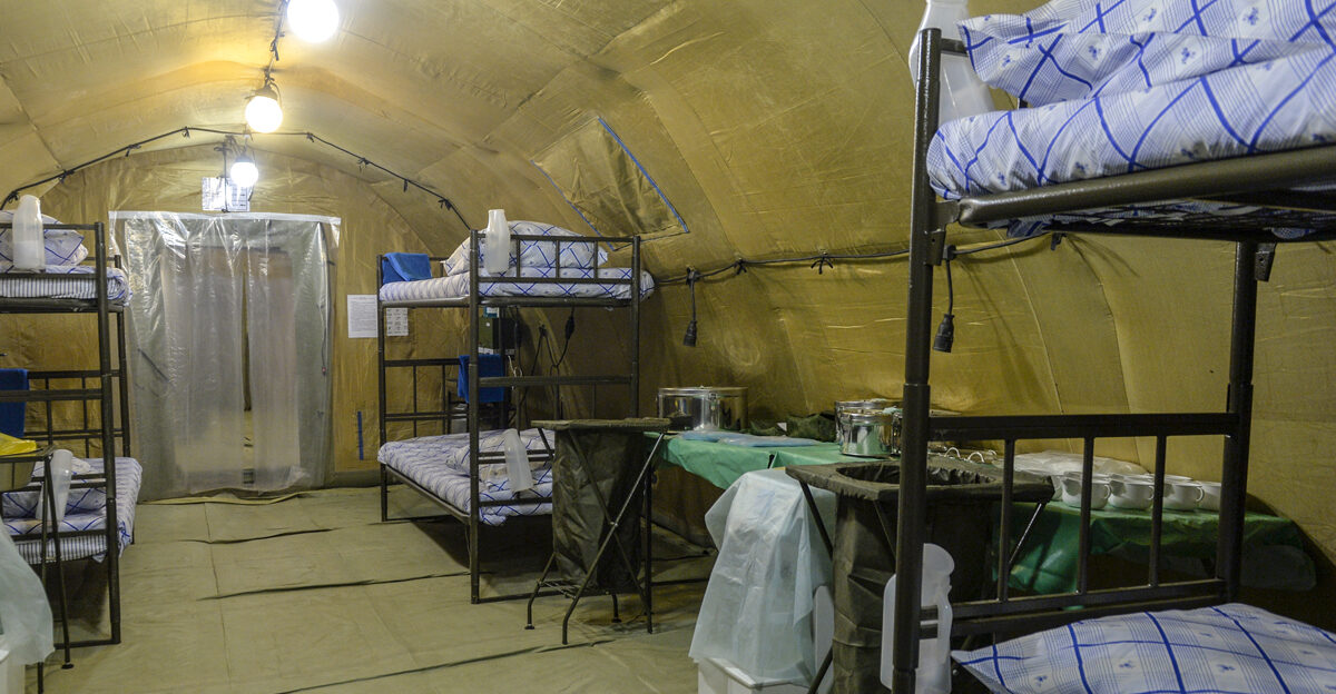 Inside the field hospital
